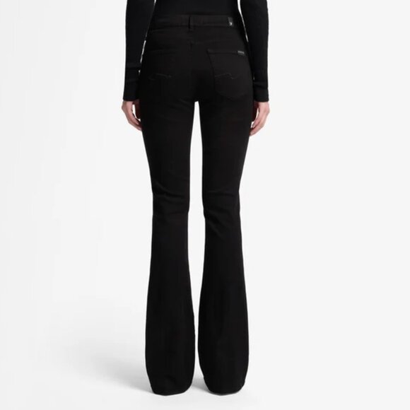 7 For All Mankind Blair B(Air) $188 Stretch Bootcut Jeans Black Worn once! - Picture 4 of 8